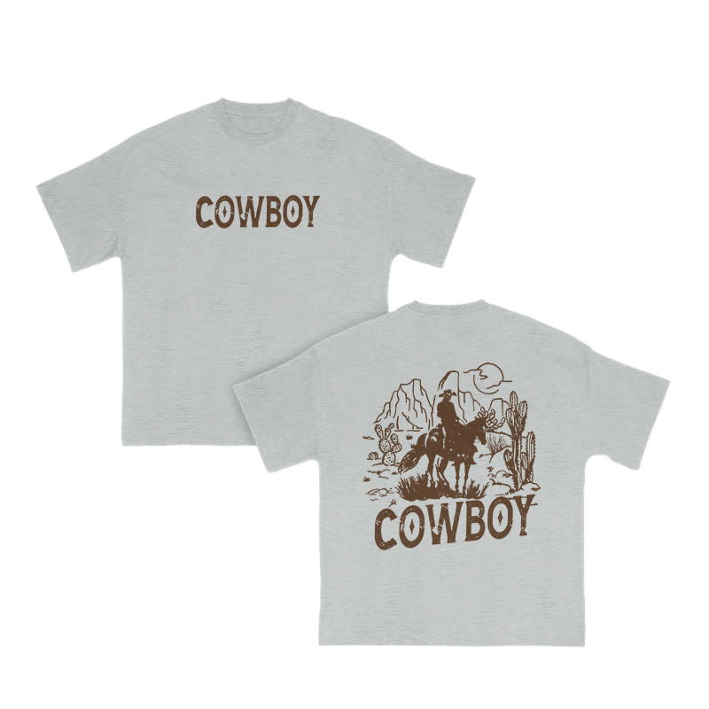 Unisex 100% Cotton COWBOY Print T-shirt