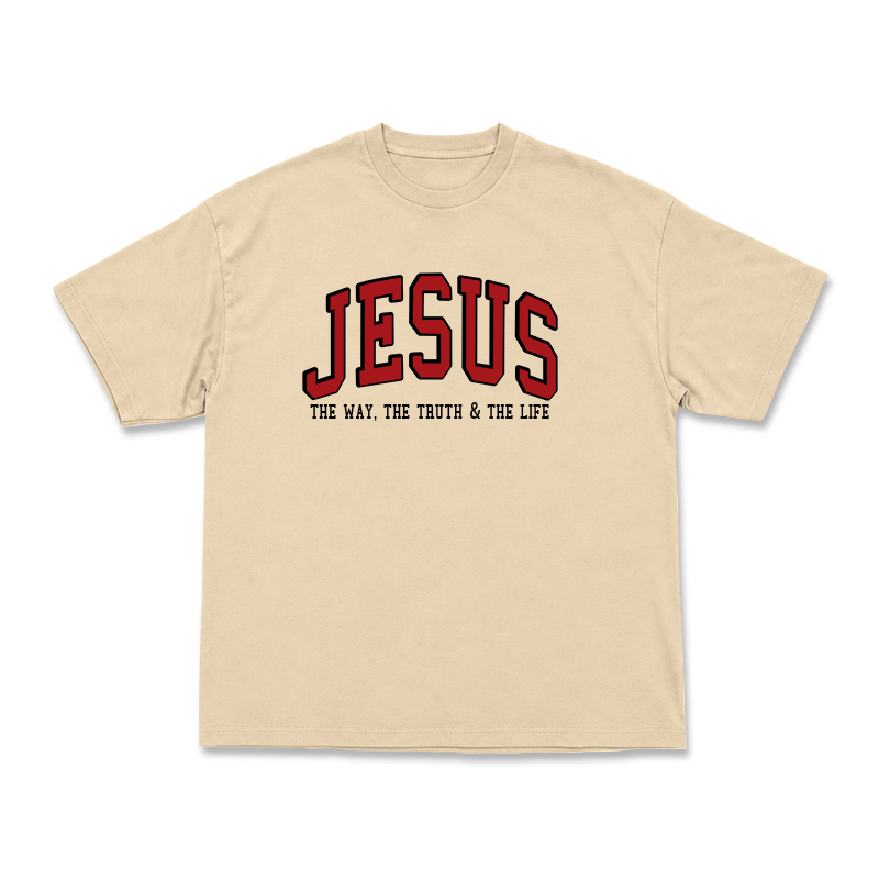 Jesus The Way The Truth & The Life Print T-Shirt - Apricot - US16-18(2XL) - image 7