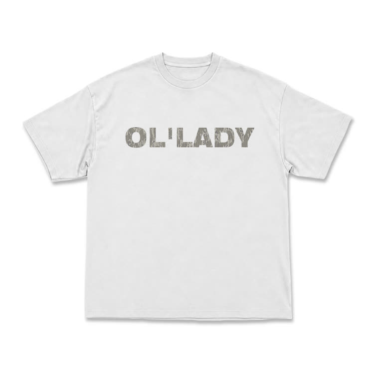 Classic OL' LADY Oversized Graphic T-Shirt - White - US16-18(2XL) - image 7