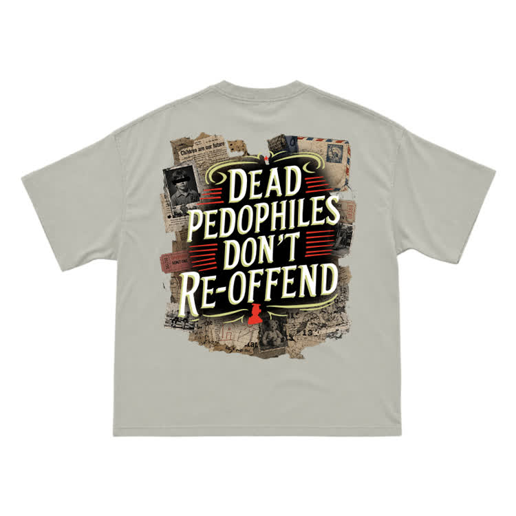 Old Paper Collage Back Design Streetwear T-Shirt - Warm Grey - US16-18(2XL) - image 7