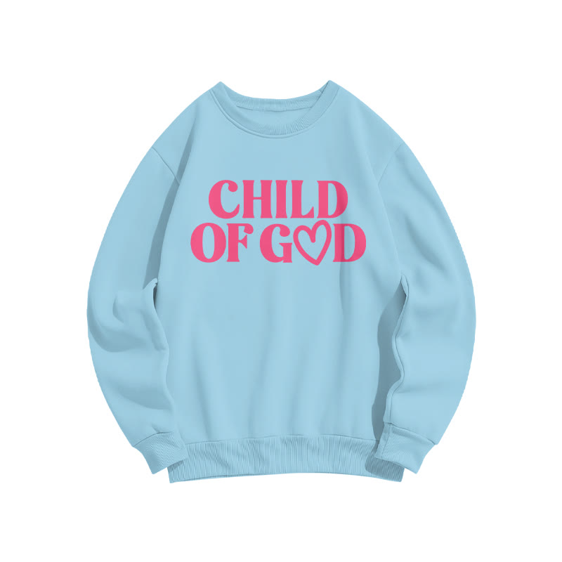 Child Of God Heart Valentine's Day Print Sweatshirt - Blue - US16-18(2XL) - image 7