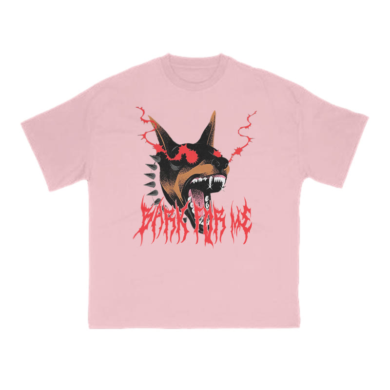 Bark For Me Snarling Doberman Print T-shirt - Pink - US16-18(2XL) - image 9