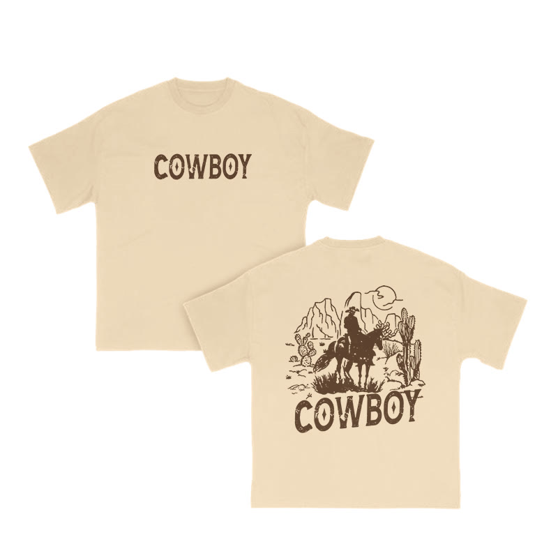 Unisex 100% Cotton COWBOY Print T-shirt