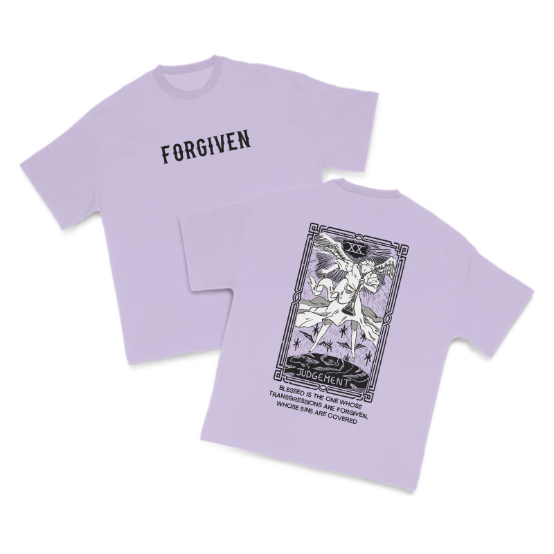 Forgiven Tarot Judgement Print T-shirt - Purple - US16-18(2XL) - image 8