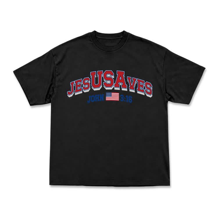 Everyday Vintage Jesusaves Graphic T-Shirt - Black - US16-18(2XL) - image 12