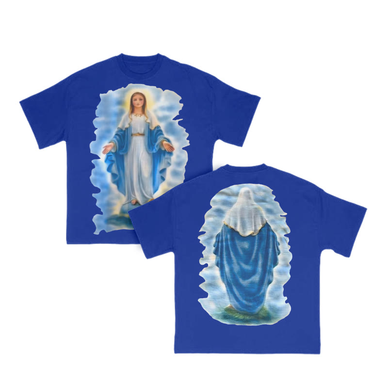 Our Lady Of Grace Print T-shirt - Blue - US16-18(2XL) - image 8