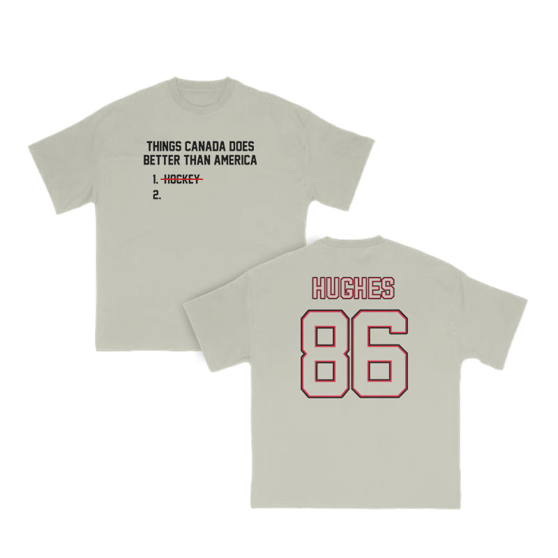 Funny Hockey Print T-shirt - Warm Grey - US16-18(2XL) - image 5