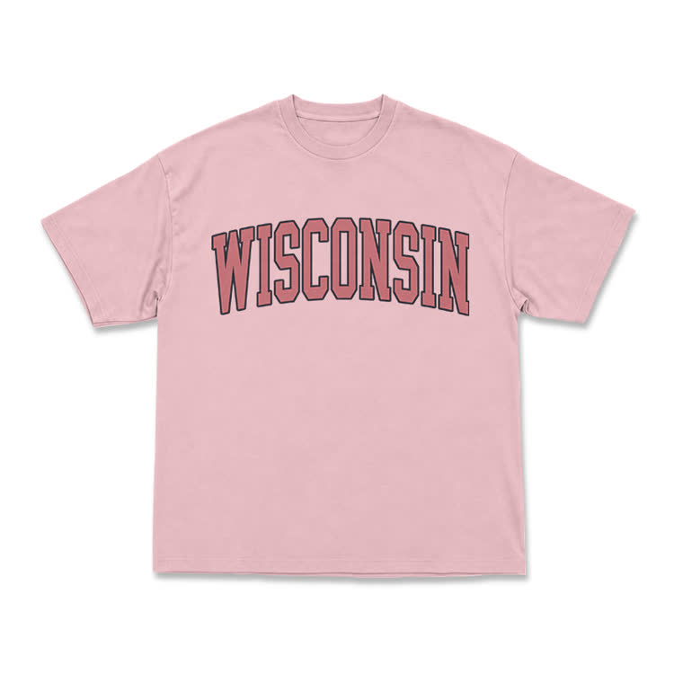 Classic Campus Wisconsin Arch Print T-Shirt - Pink - US16-18(2XL) - image 7