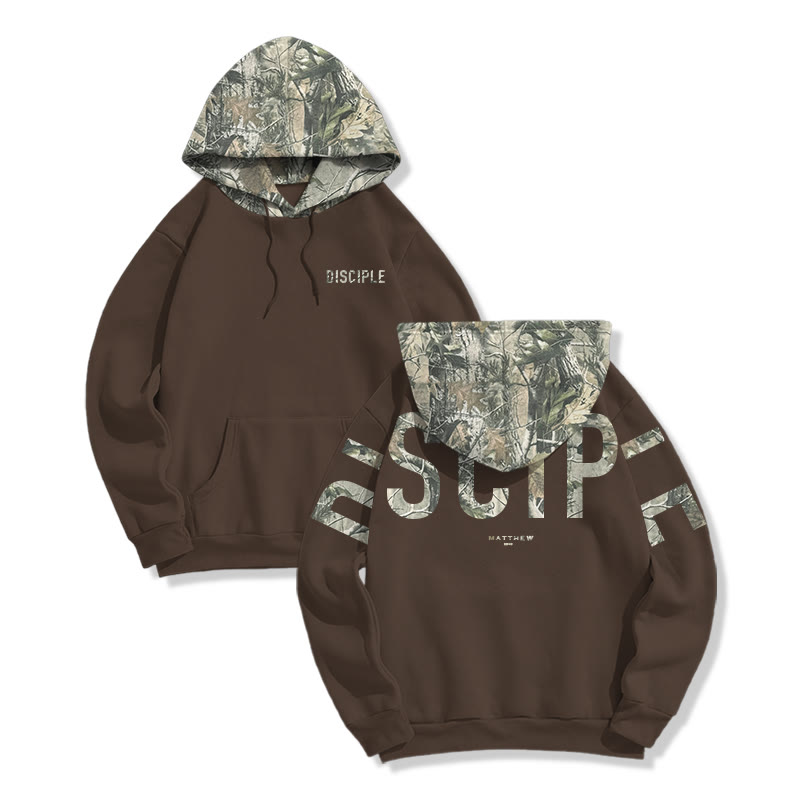 Disciple Matthew 28:19 Dead Leaves Camouflage Print Hoodie - image 6