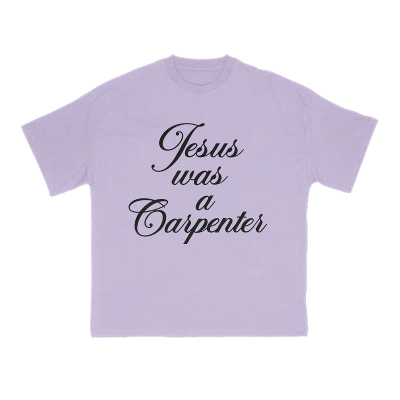 Jesus Was A Carpenter Print T-shirt - Purple - US16-18(2XL) - image 13