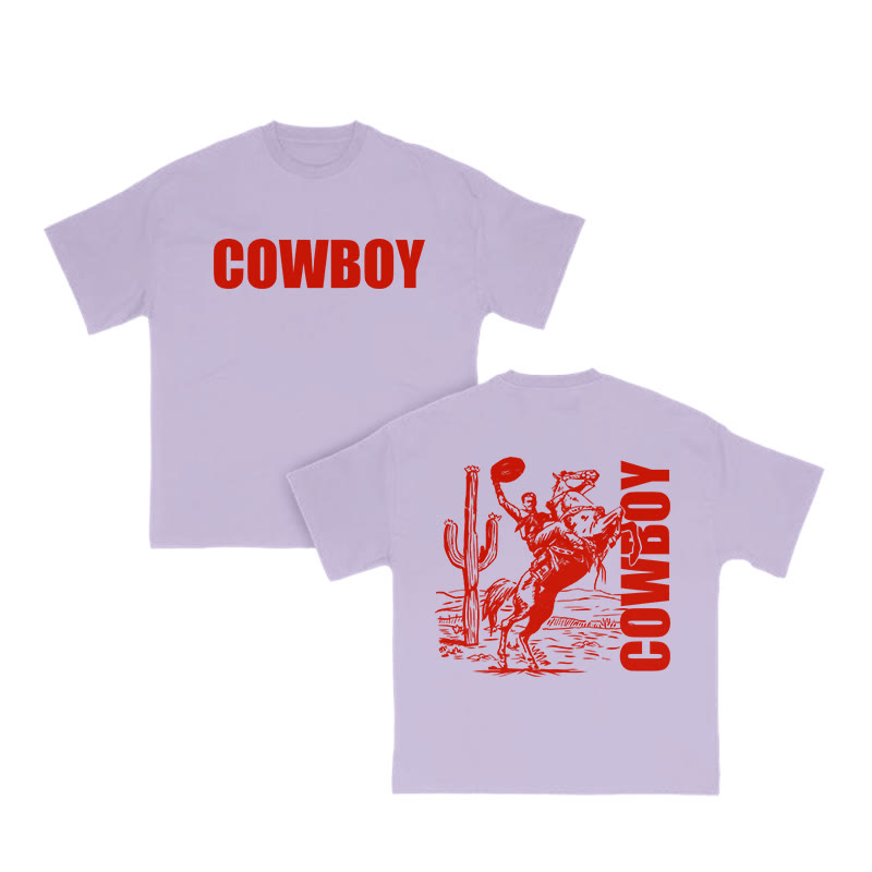 Unisex 100% Cotton COWBOY Print T-shirt