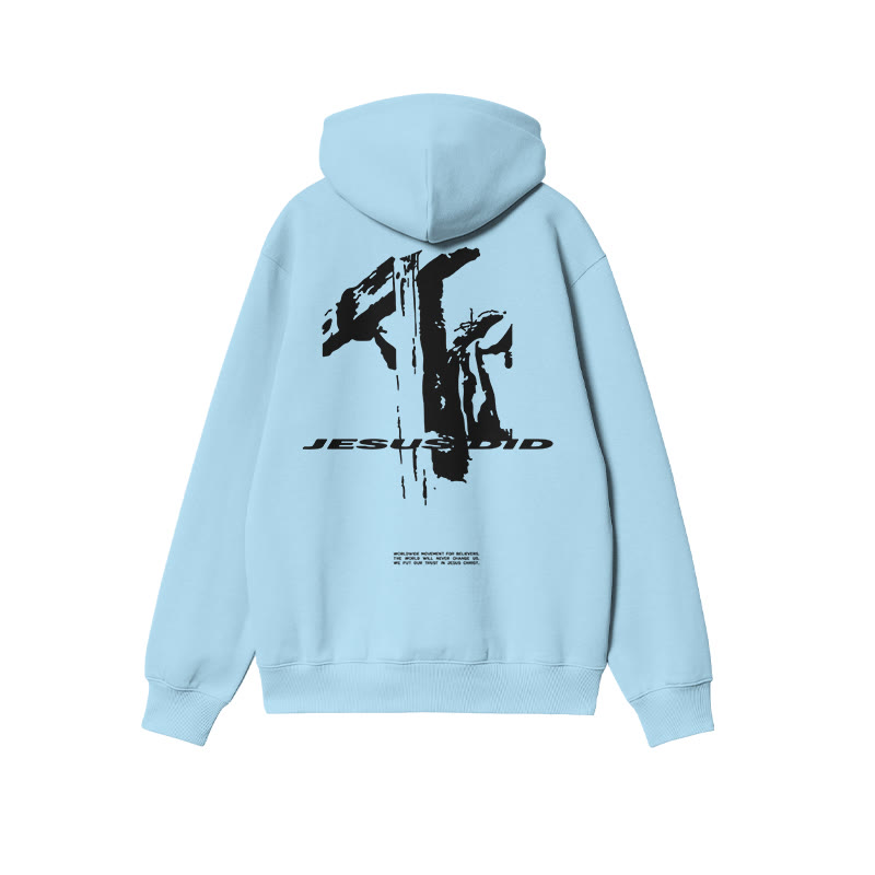 Jesus Did Print Hoodie - Blue - US16-18(2XL) - image 8