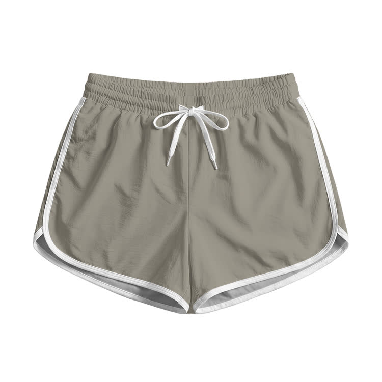 Solid Color Casual Print Pocket Shorts - Grey - 5XL - image 4