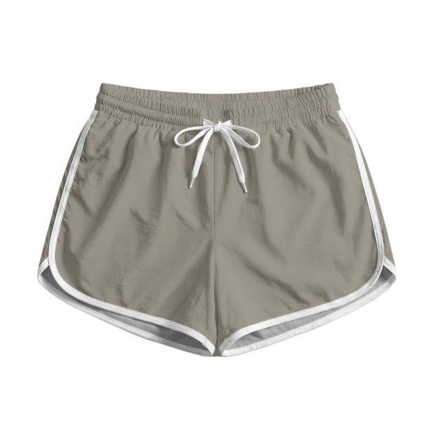 Solid Color Casual Print Pocket Shorts - Grey - 5XL - image 4