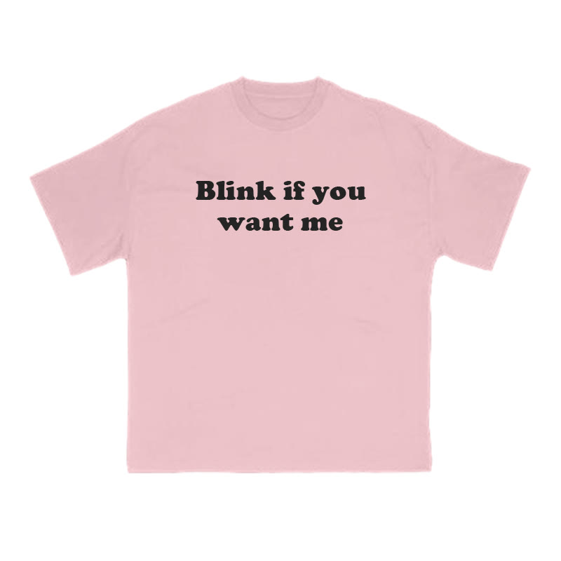 Blink If You Want Me Print T-shirt - Pink - US16-18(2XL) - image 10