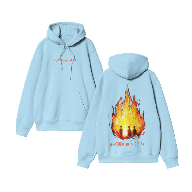 Unisex Another In The Fire Print hoodie - Blue - US16-18(2XL) - image 7