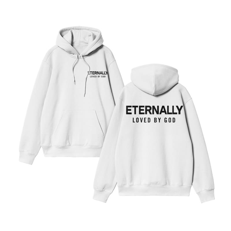 Eternally Loved By God Print Hoodie - White - US16-18(2XL) - image 4