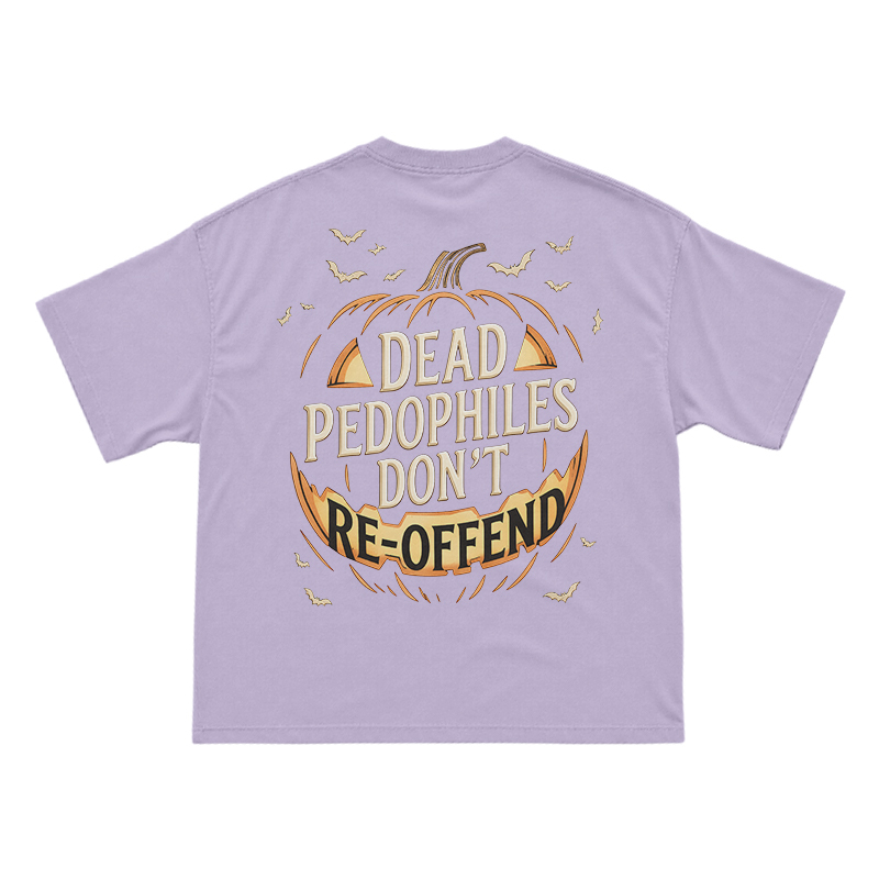 Halloween Pumpkin Statement Print T-Shirt - Purple - US16-18(2XL) - image 4