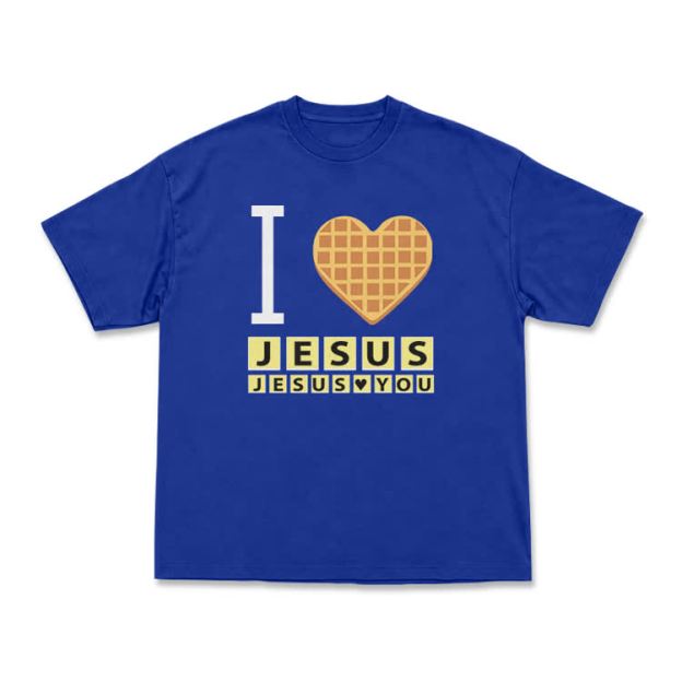 I Heart Jesus Graphic Casual Crew Neck T Shirt - Blue - US16-18(2XL) - image 5