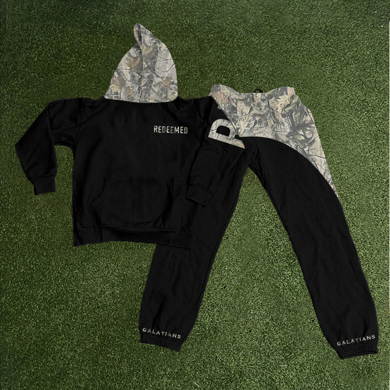 Redeemed Dead Leaves Camouflage Print Hoodie Set - image 10