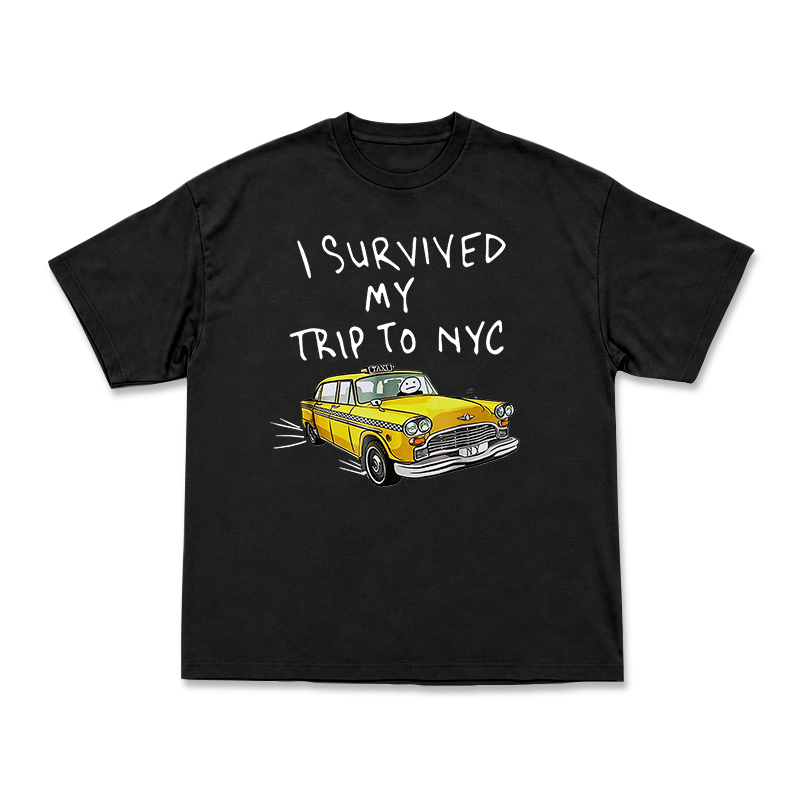 Casual I Survived My Trip to NYC Taxi Graphic T-Shirt - Black - US16-18(2XL) - image 15