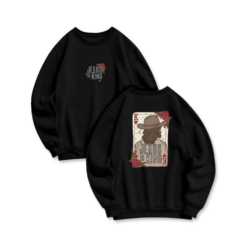 Jesus Is King Western Print Sweatshirt - Black - US16-18(2XL) - image 3