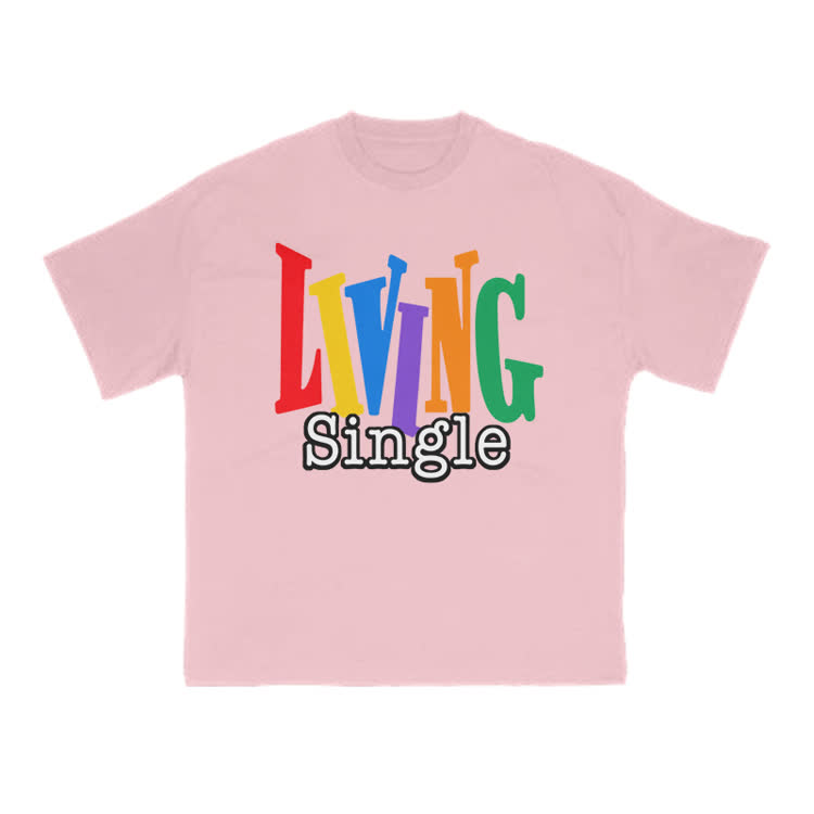 Living Single Rainbow Print T-shirt - Pink - US16-18(2XL) - image 9