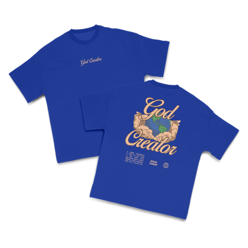 God Creator Print T-shirt - Blue - US16-18(2XL) - image 15