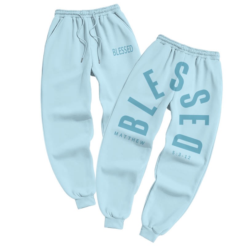 Blessed Matthew 5:3-12 Print Pants - Blue - US16-18(2XL) - image 6