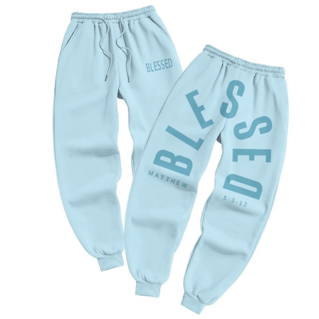 Blessed Matthew 5:3-12 Print Pants - Blue - US16-18(2XL) - image 6
