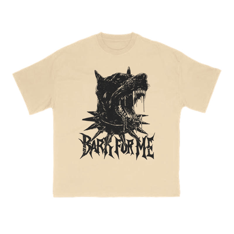 Roaring Mastiff Bark For Me Print T-shirt - Apricot - US16-18(2XL) - image 5