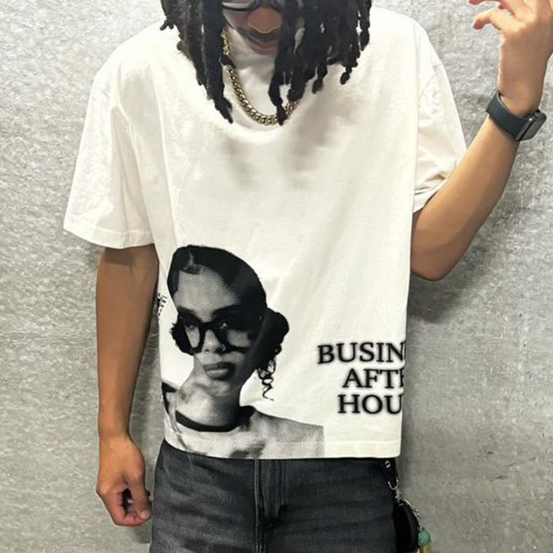 100% Cotton Street Style Business After Hours Keep Fashion Weird Print T-shirt