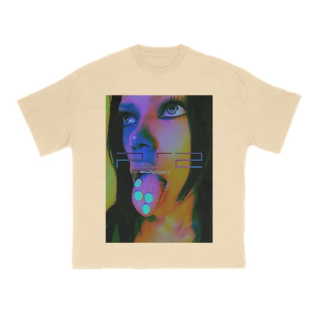 Vaporwave Y2K Print T-shirt - Apricot - US16-18(2XL) - image 5