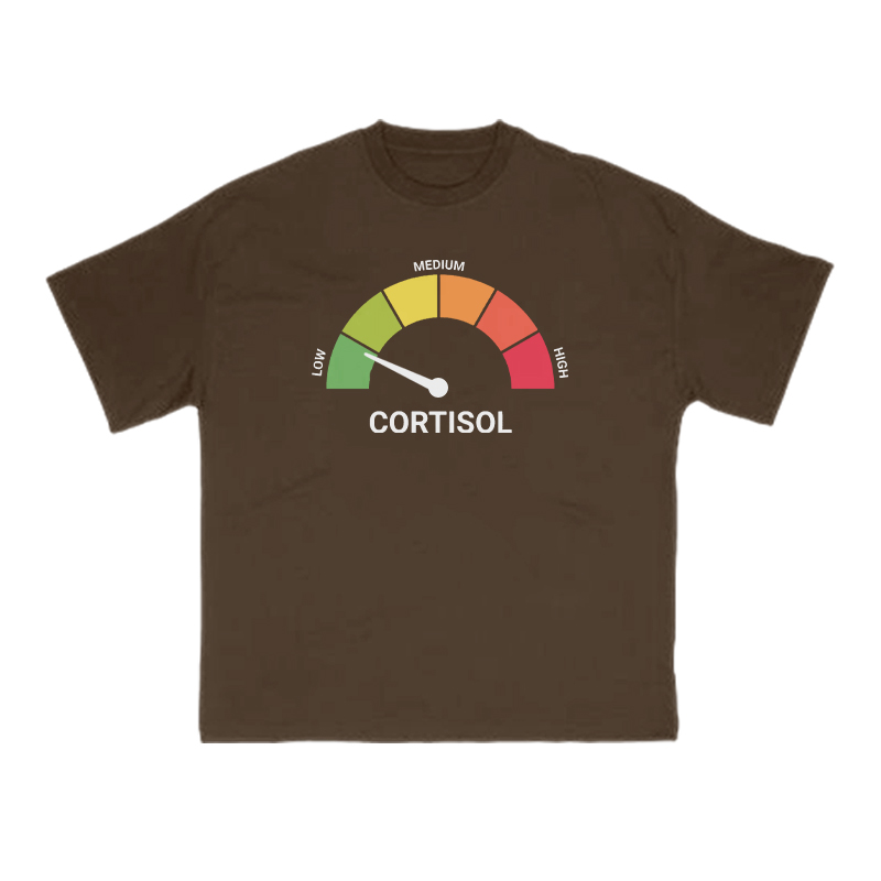 Cortisol Dashboard Low Print T-shirt - Coffee - US16-18(2XL) - image 6