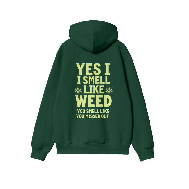 You Smell Like You Missed Out Print Hoodie - Dark Green - US16-18(2XL) - image 6