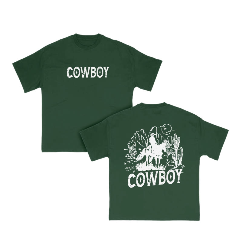 Unisex 100% Cotton COWBOY Print T-shirt