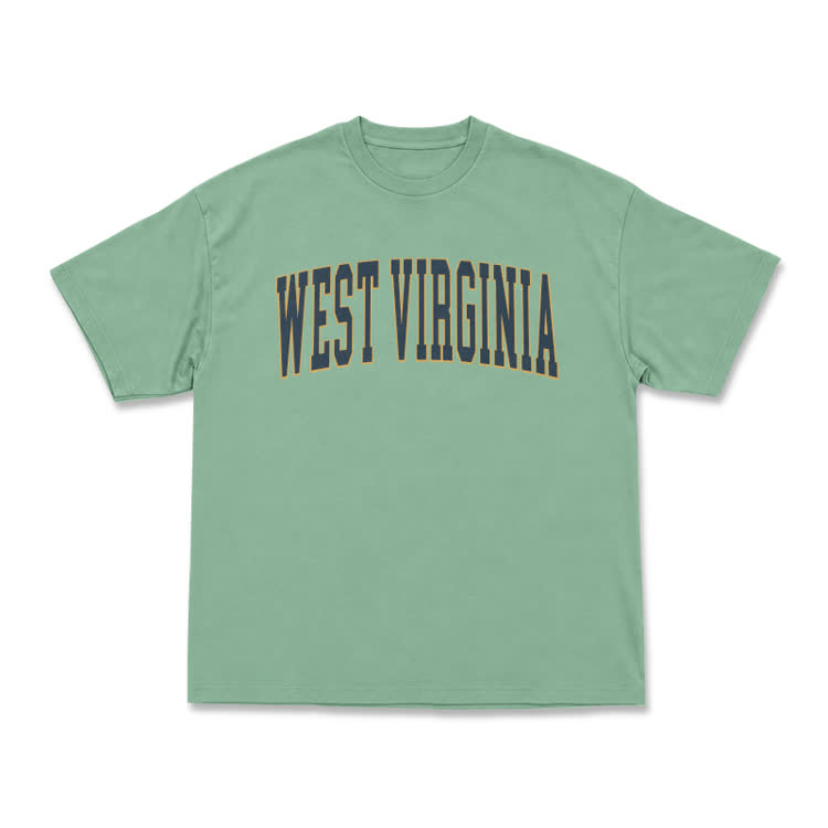 Classic West Virginia Varsity Graphic T-Shirt - Light Green - US16-18(2XL) - image 14