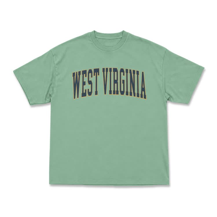Classic West Virginia Varsity Graphic T-Shirt - Light Green - US16-18(2XL) - image 14