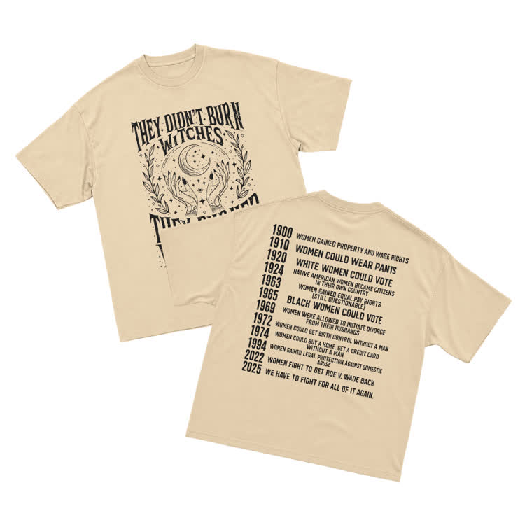 They Didn't Burn Witches Moon Graphic T-Shirt - Apricot - US16-18(2XL) - image 7