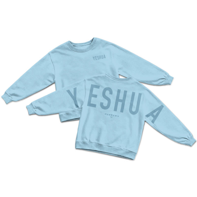 Yeshua Hebrews 13:8 Print Sweatshirt - Blue - US16-18(2XL) - image 7