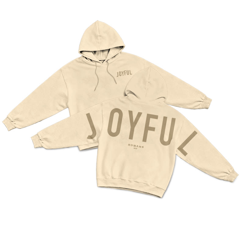 Unisex Joyful Romans 12:12 Print Hoodie - Apricot - US16-18(2XL) - image 16