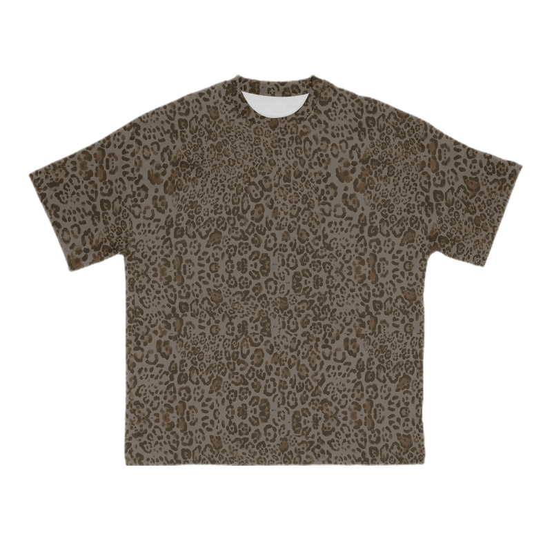 Street Leopard Print T-Shirt - Brown - 3XL - image 4