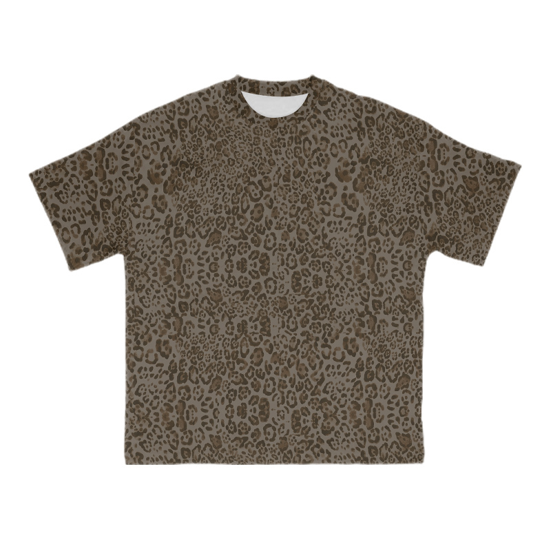 Street Leopard Print T-Shirt - Brown - 3XL - image 4