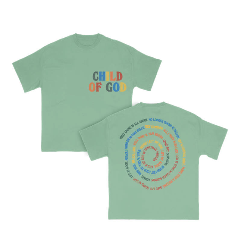 Child Of God Rainbow Print T-shirt - Light Green - US16-18(2XL) - image 9