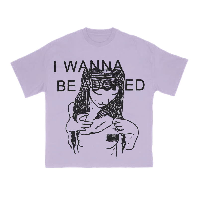 I Wanna Be Adored Print T-shirt - Purple - US16-18(2XL) - image 11