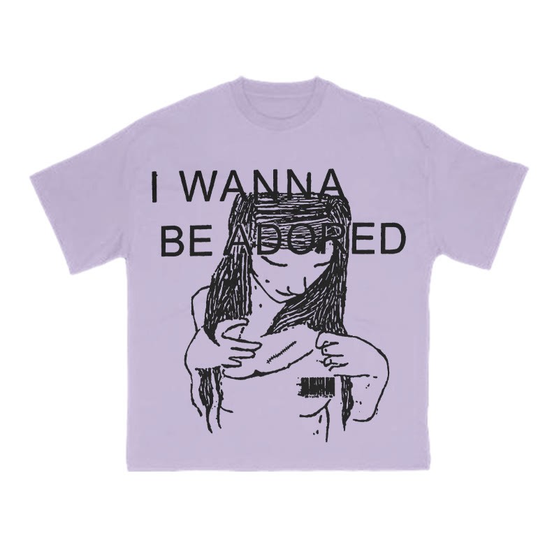 I Wanna Be Adored Print T-shirt - Purple - US16-18(2XL) - image 11