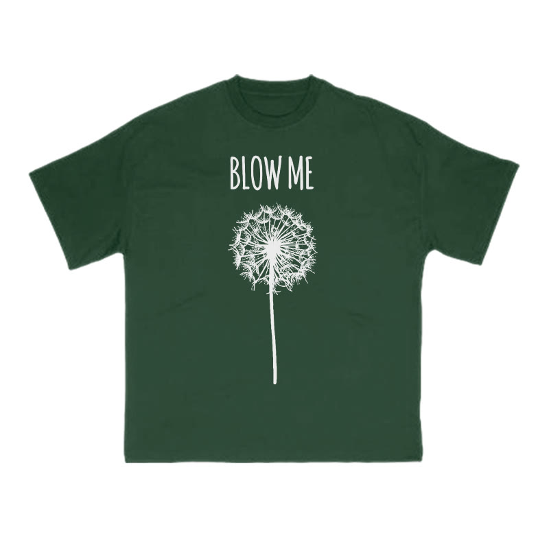 Blow Me Dandelion Print T-shirt - Green - US16-18(2XL) - image 8