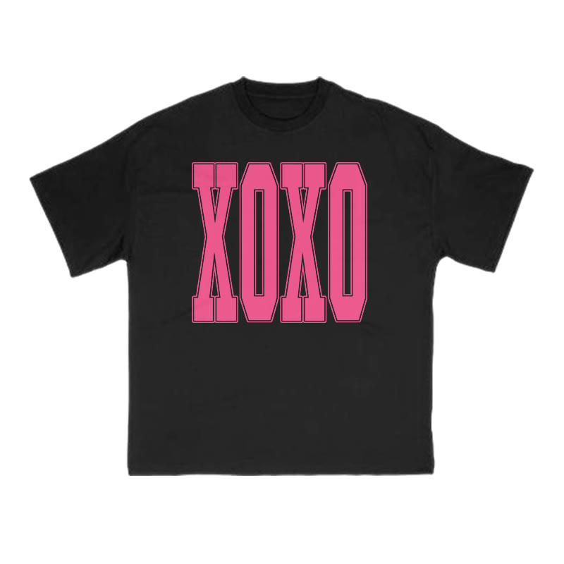 Xoxo Valentine's Day Print T-shirt - Black - US16-18(2XL) - image 3