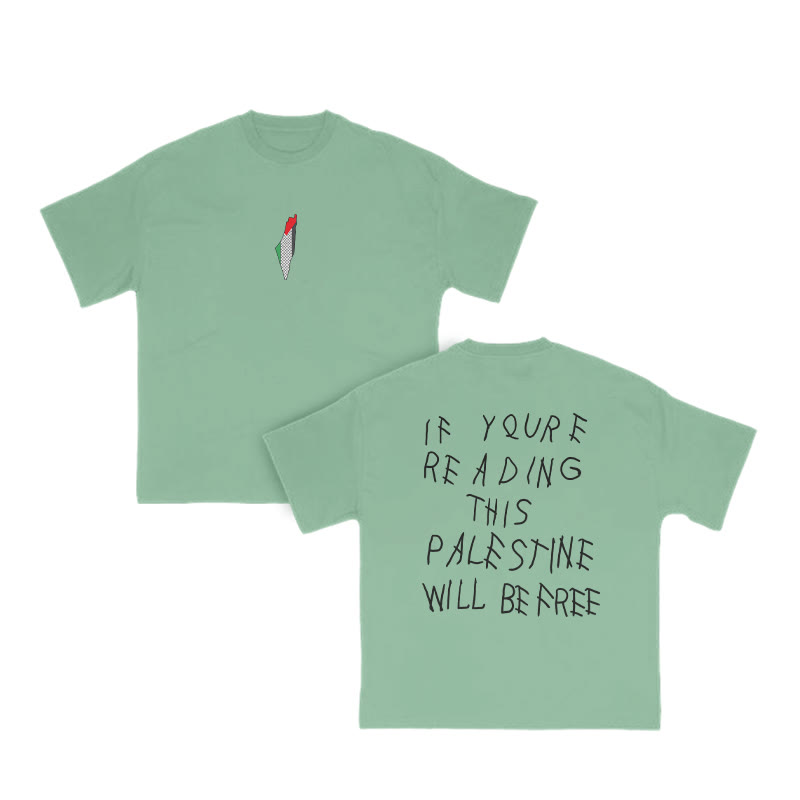 Unisex If You're Reading Will Be Free Print T-shirt - Green - US16-18(2XL) - image 9