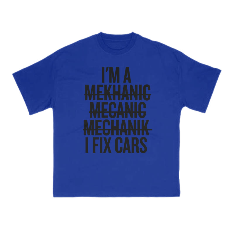 I Fix Cars Print T-shirt - Blue - US16-18(2XL) - image 7